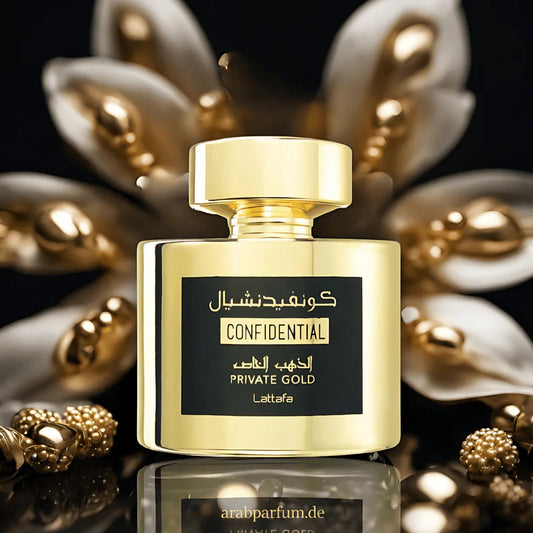 Lattafa Confidential Private Gold 100ml EdP - Fruchtiges Oud Unisex Parfüm
