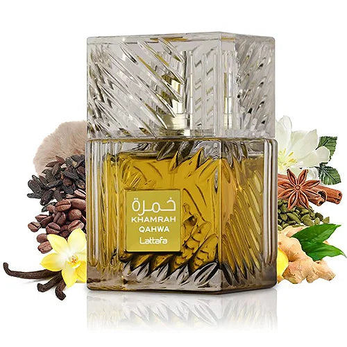 Khamrah Qahwa 100ml – Lattafa Eau de Parfum | Orientalischer Kaffee-Duft Unisex