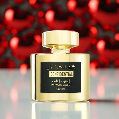 Lattafa Confidential Private Gold 100ml EdP - Fruchtiges Oud Unisex Parfüm