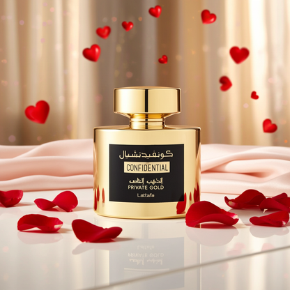 Lattafa Confidential Private Gold 100ml EdP - Fruchtiges Oud Unisex Parfüm