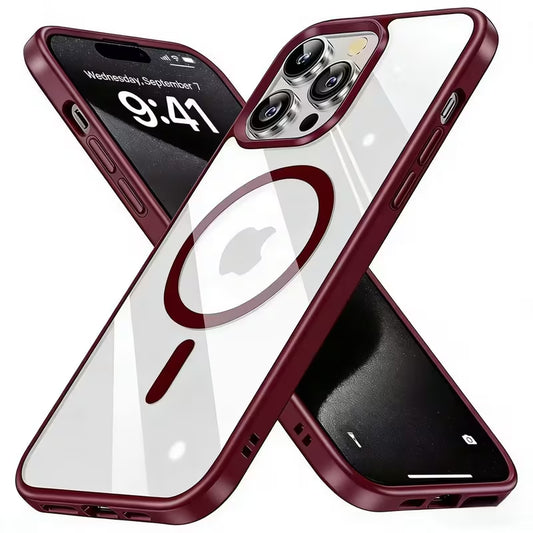 Handyhülle für iPhone 16 Pro – Luxus Matt Schwarz Magnetisch