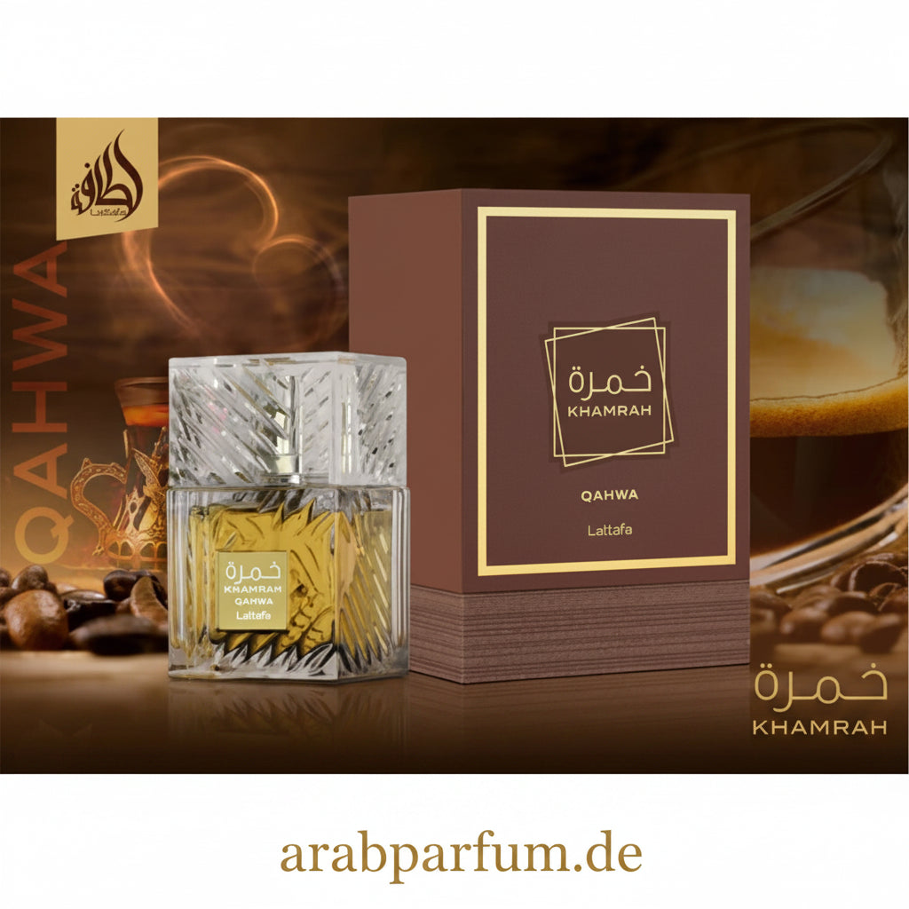 Khamrah Qahwa 100ml – Lattafa Eau de Parfum | Orientalischer Kaffee-Duft Unisex