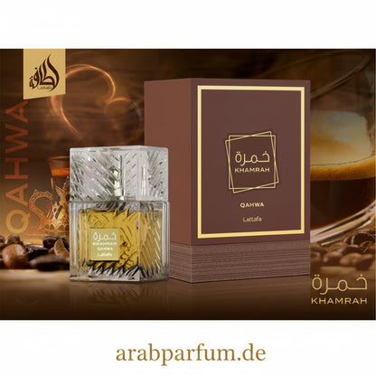 Khamrah Qahwa 100ml – Lattafa Eau de Parfum | Orientalischer Kaffee-Duft Unisex