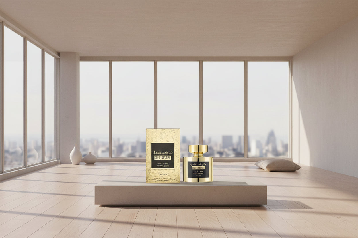 Lattafa Confidential Private Gold 100ml EdP - Fruchtiges Oud Unisex Parfüm